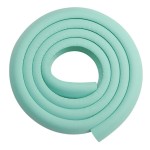 Corners protection strip, length 2 m, tables, baby's room, light green color, 2.0 cm